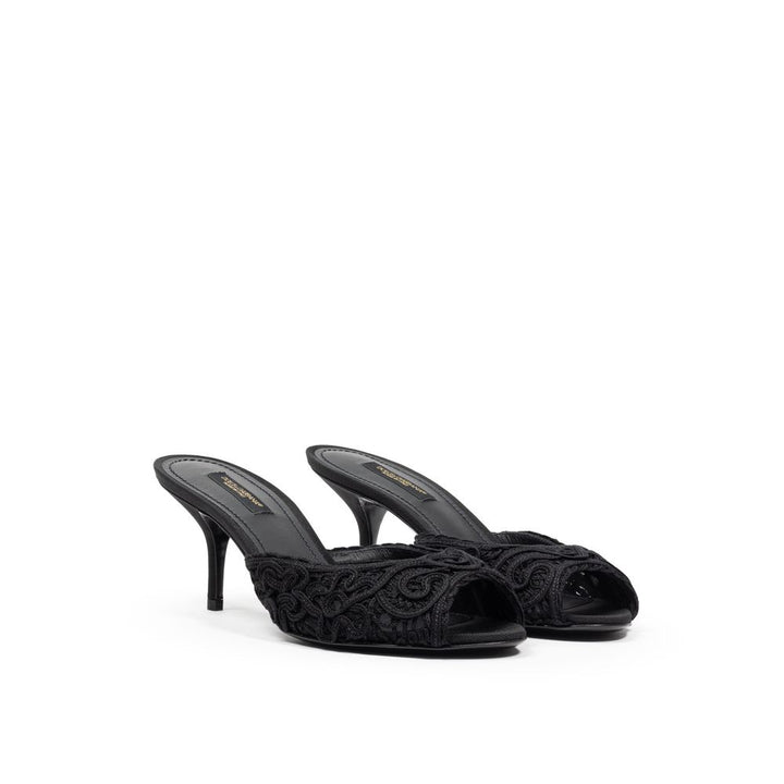 Mules Dolce & Gabbana de algodón negro
