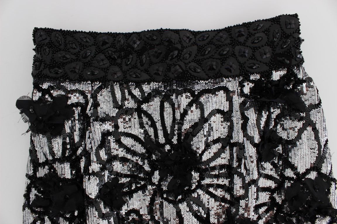 Short mini à sequins en cristal noir Dolce & Gabbana