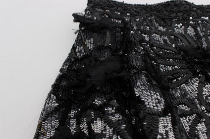 Short mini à sequins en cristal noir Dolce & Gabbana