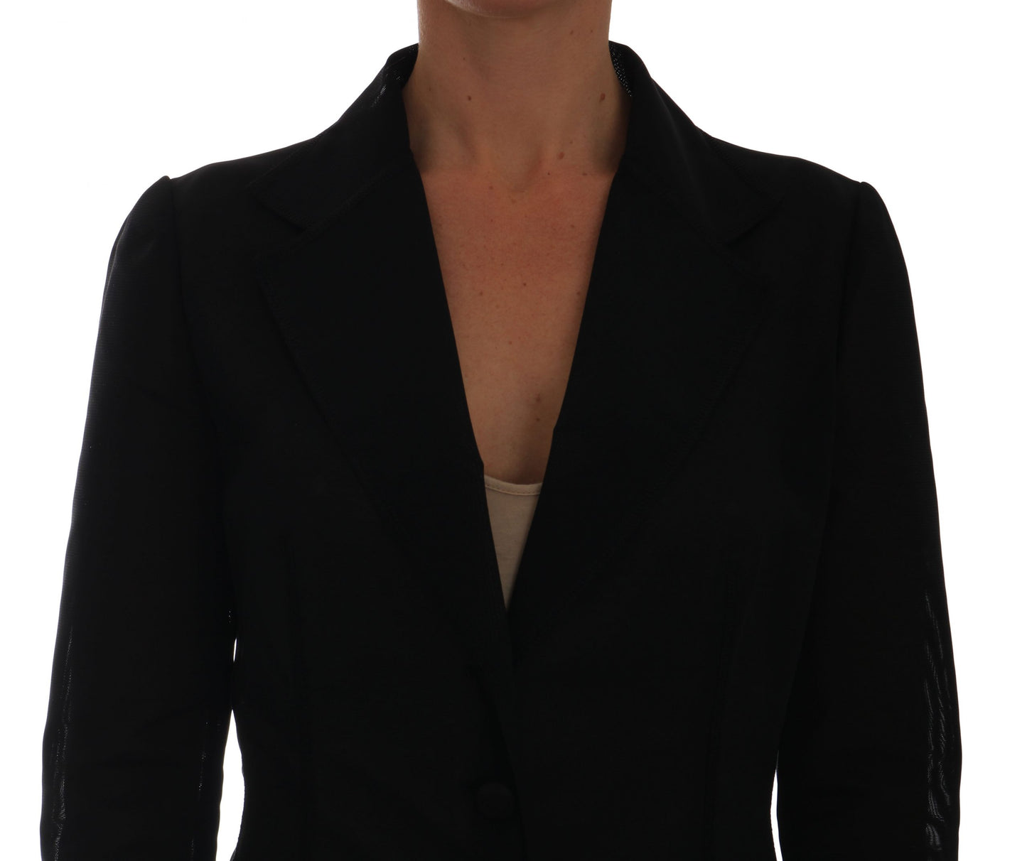 Veste de blazer en nylon filet noir Dolce & Gabbana