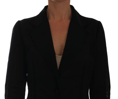Veste de blazer en nylon filet noir Dolce & Gabbana