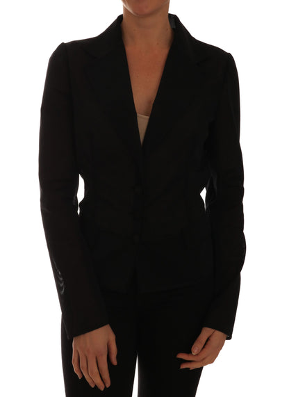 Veste de blazer en nylon filet noir Dolce & Gabbana