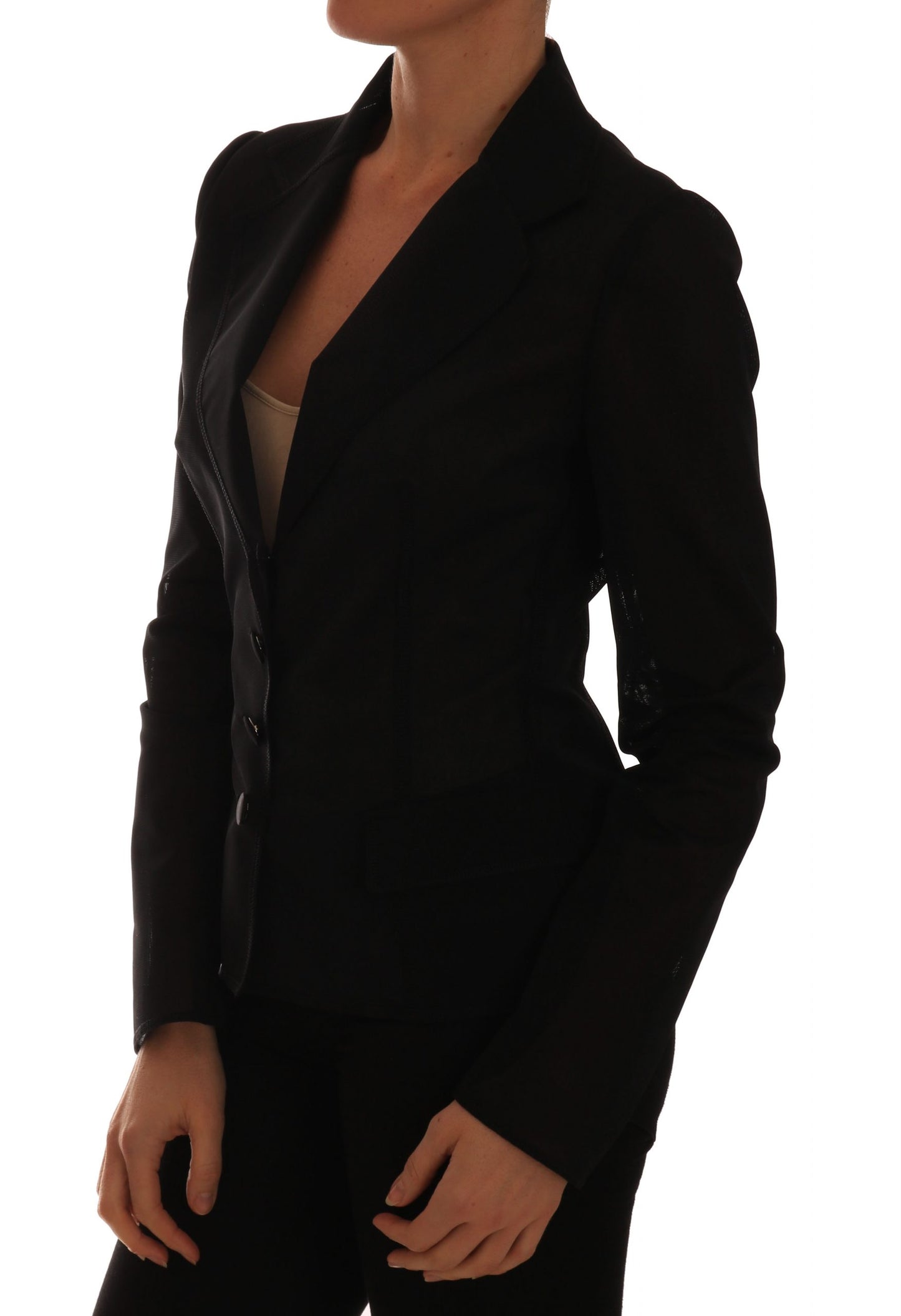 Veste de blazer en nylon filet noir Dolce & Gabbana