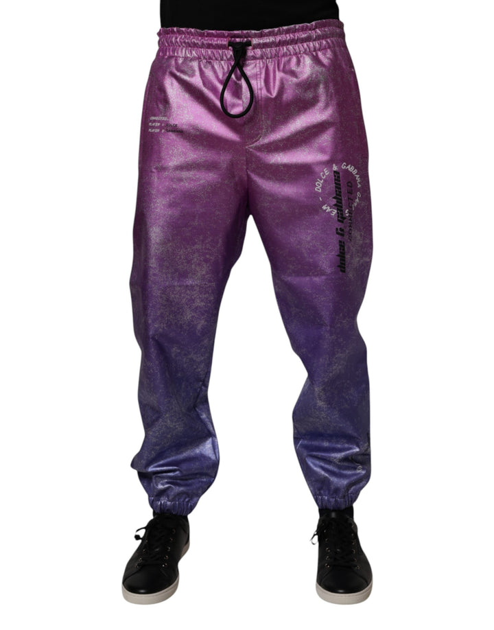 Pantalon de survêtement bicolore rose et violet Dolce & Gabbana