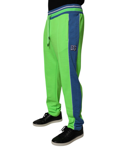 Dolce & Gabbana Green Blue Jogger Sweatpants Pants