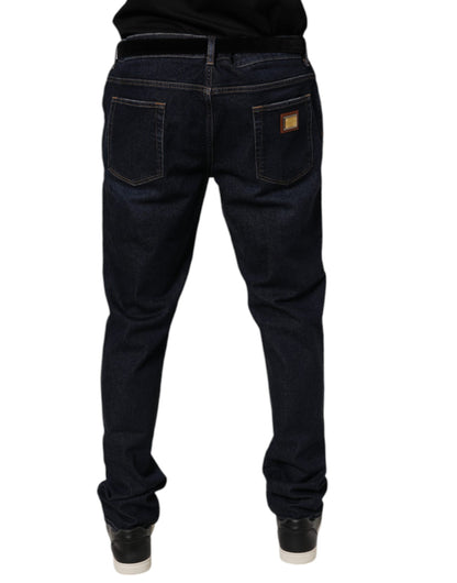 Vaqueros pitillo elásticos de algodón azul oscuro de Dolce & Gabbana