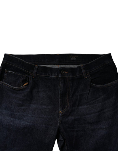 Vaqueros pitillo elásticos de algodón azul oscuro de Dolce & Gabbana