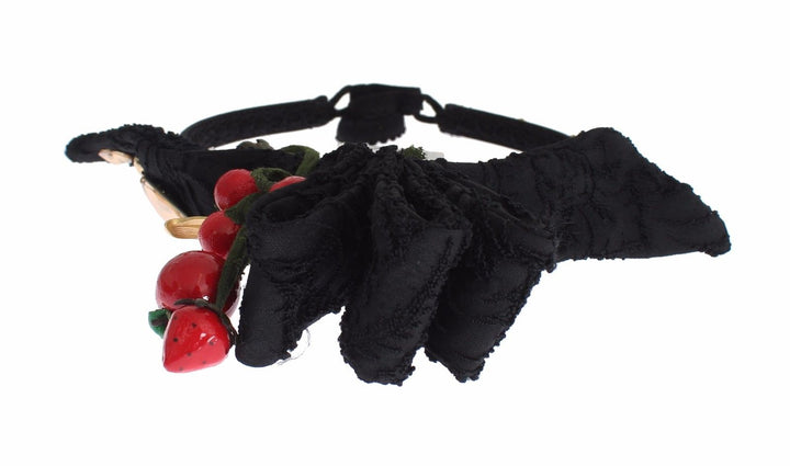 Serre-tête Tiare Dolce & Gabbana Fruits Rouges Cristal Nœud