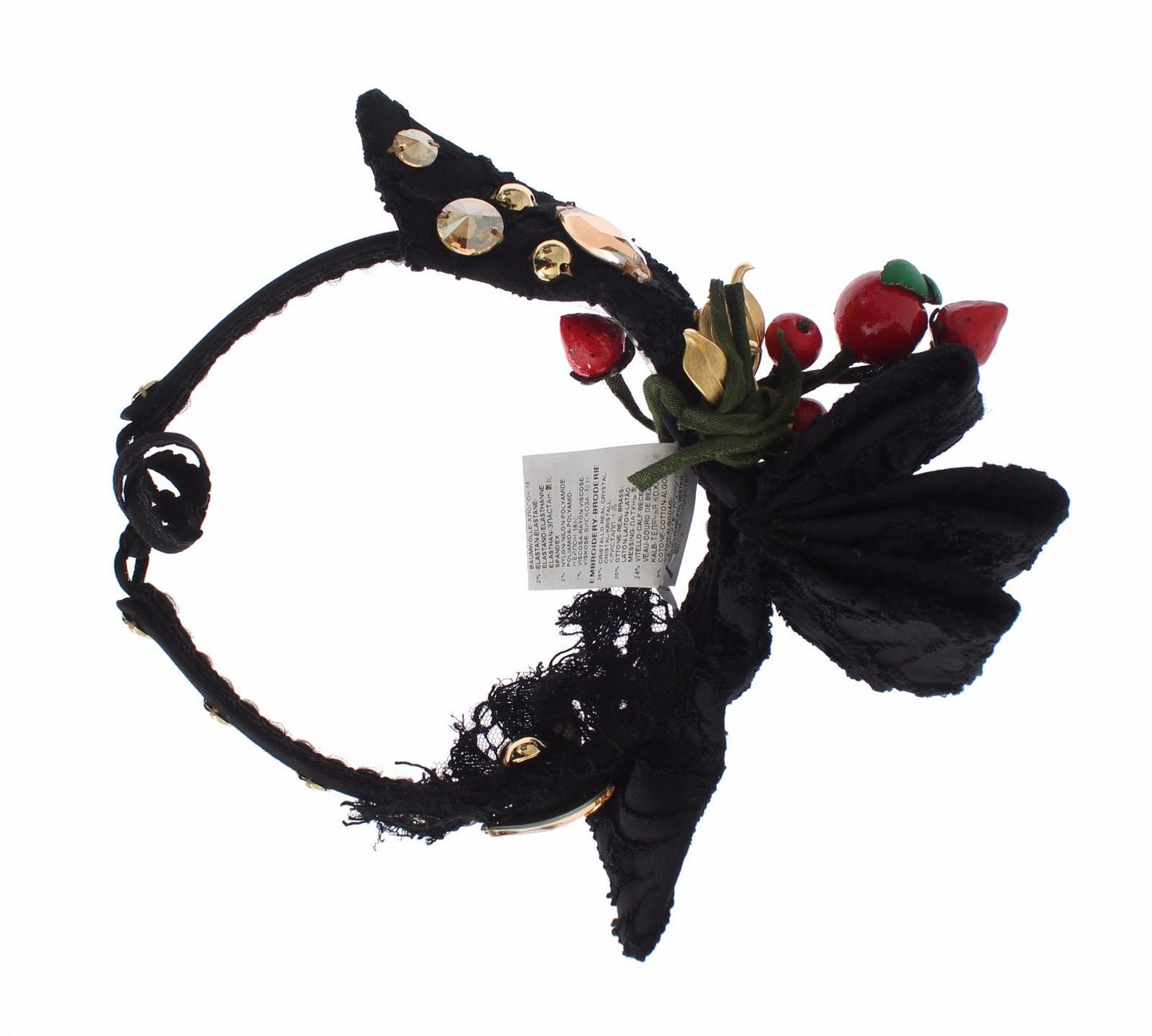 Serre-tête Tiare Dolce & Gabbana Fruits Rouges Cristal Nœud