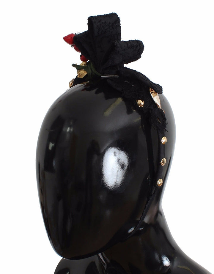 Serre-tête Tiare Dolce & Gabbana Fruits Rouges Cristal Nœud