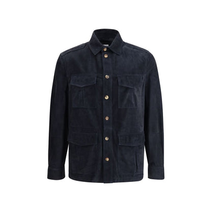 Veste-chemise en cuir suédé Brunello Cucinelli