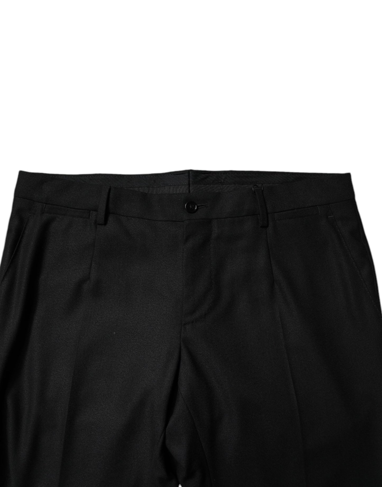 Dolce & Gabbana Pantalones de Vestir Formales de Lana Virgen Negros Skinny para Hombre