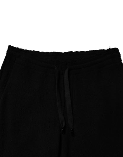 Dolce & Gabbana Black Cashmere Jogger Men Sweatpants Pants