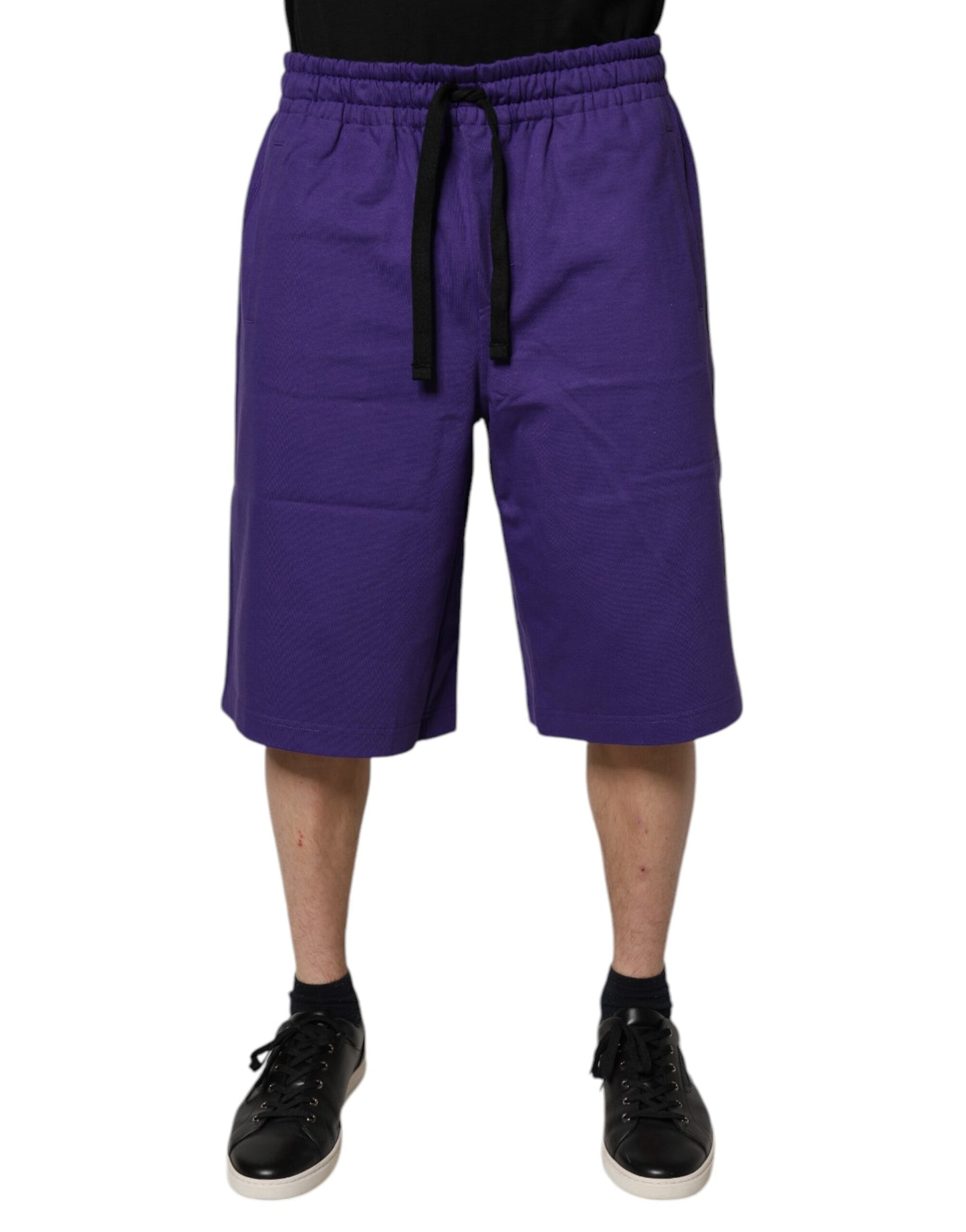 Dolce & Gabbana Short en molleton de coton violet pour homme