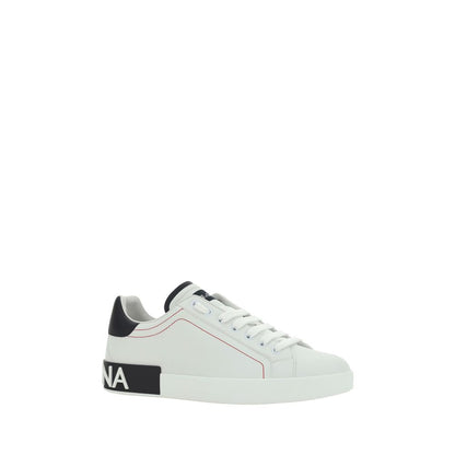 Baskets basses Dolce & Gabbana en cuir de veau blanc Bos Taurus