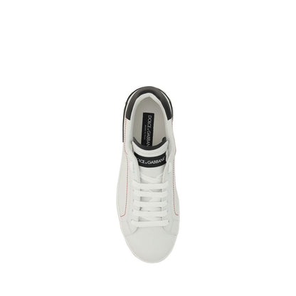 Baskets basses Dolce & Gabbana en cuir de veau blanc Bos Taurus