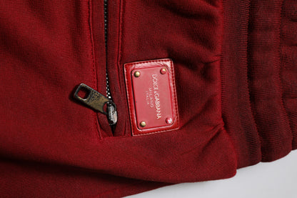 Shorts de sport bermuda en coton bordeaux Dolce & Gabbana pour homme