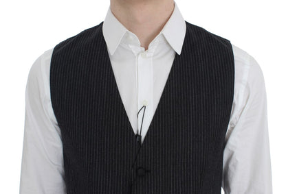 Gilet de costume rayé gris Dolce & Gabbana
