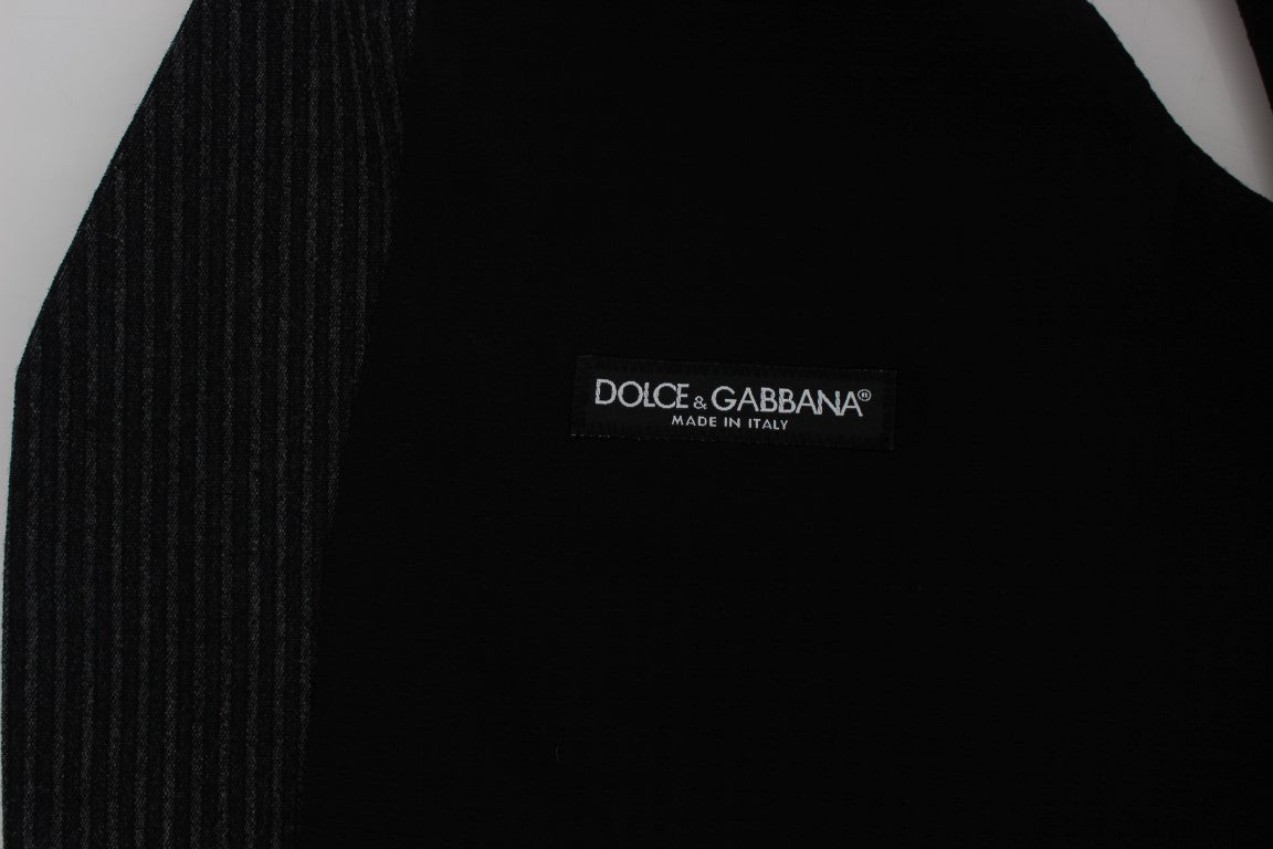 Gilet de costume rayé gris Dolce & Gabbana