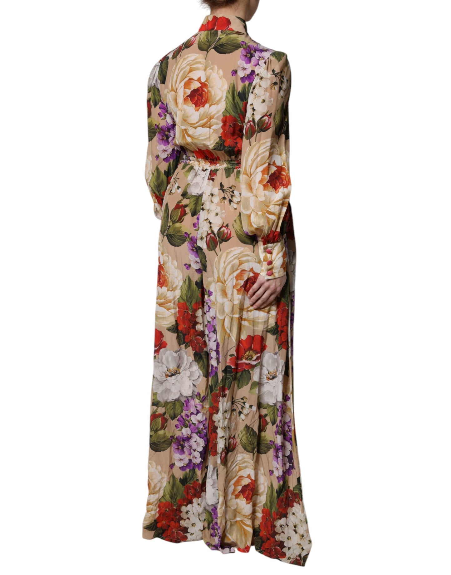 Robe-combinaison pantalon large multicolore à imprimé floral Dolce & Gabbana