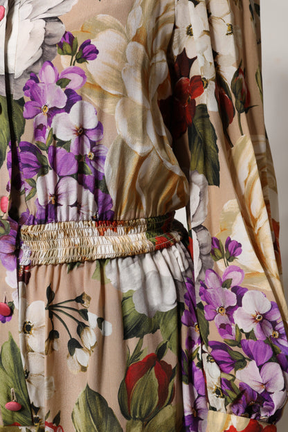 Robe-combinaison pantalon large multicolore à imprimé floral Dolce & Gabbana