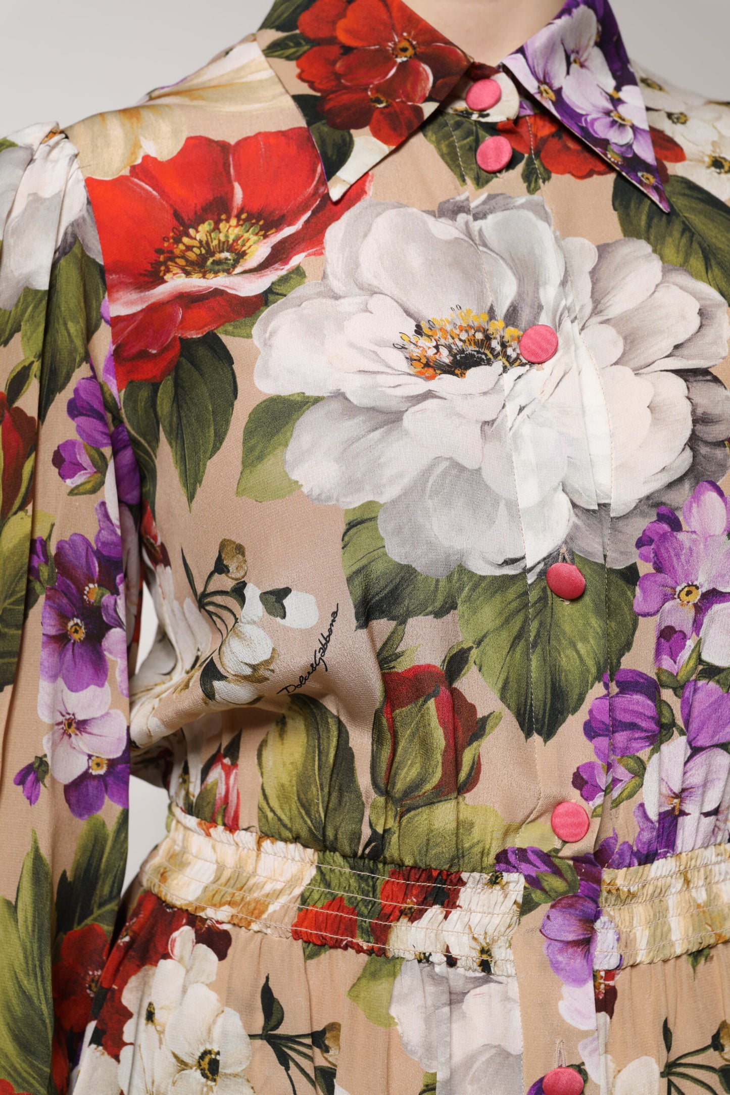 Robe-combinaison pantalon large multicolore à imprimé floral Dolce & Gabbana