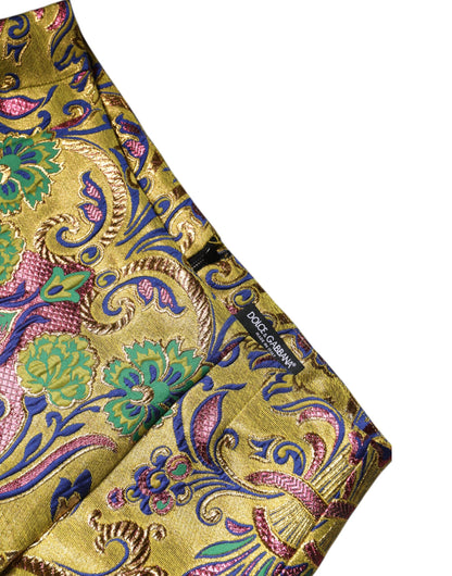 Minifalda de cintura media con jacquard floral multicolor de Dolce & Gabbana