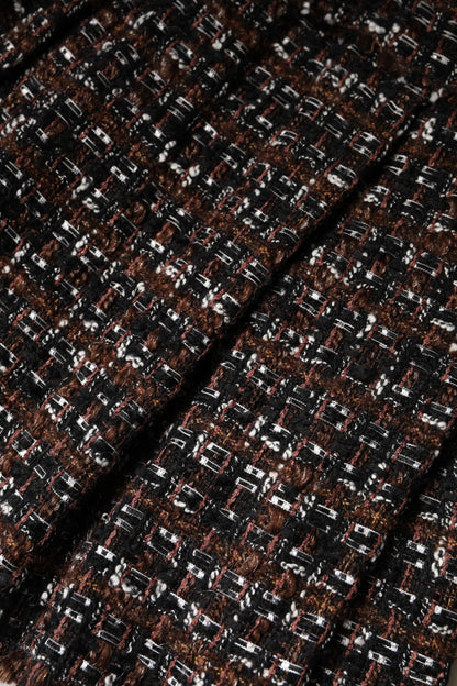 Mini-jupe en tweed écossais multicolore taille haute Dolce & Gabbana