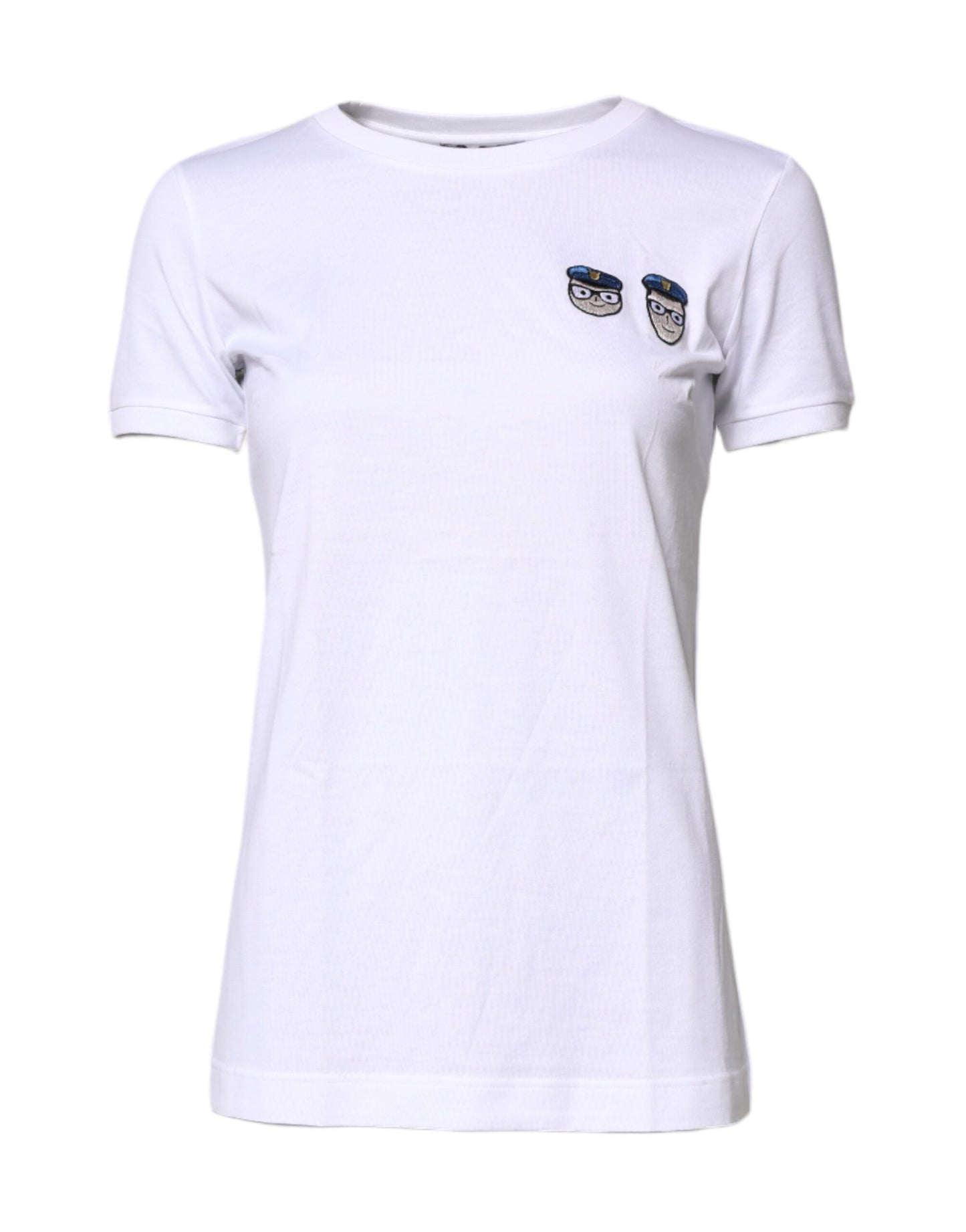 T-shirt en coton à col rond Dolce & Gabbana blanc #DGFamily