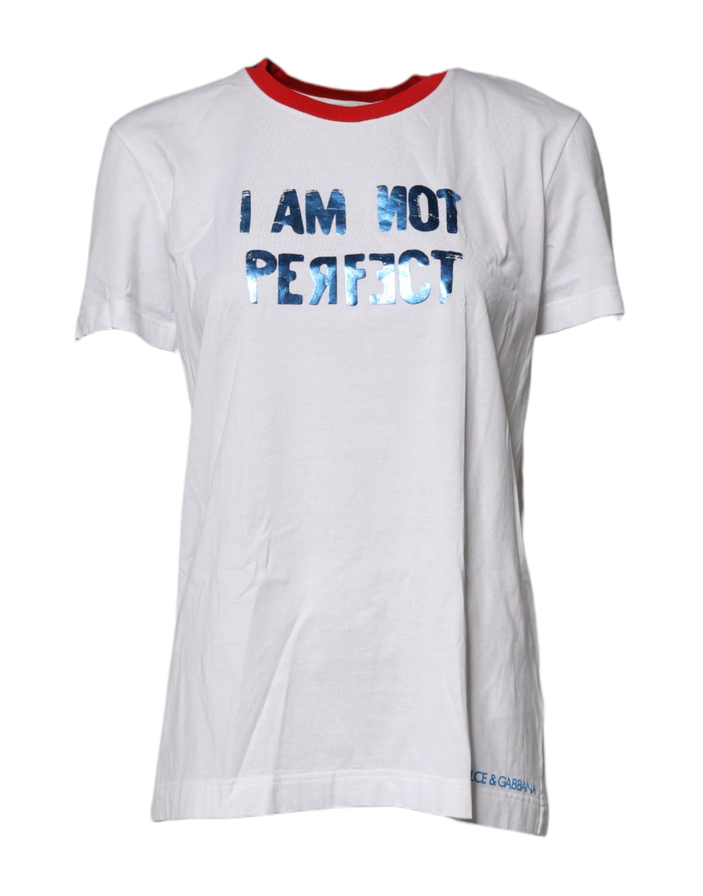 T-shirt Dolce & Gabbana en coton blanc à col rond et imprimé graphique