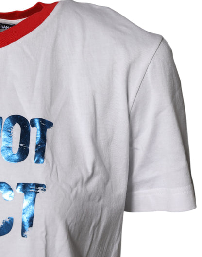 T-shirt Dolce & Gabbana en coton blanc à col rond et imprimé graphique