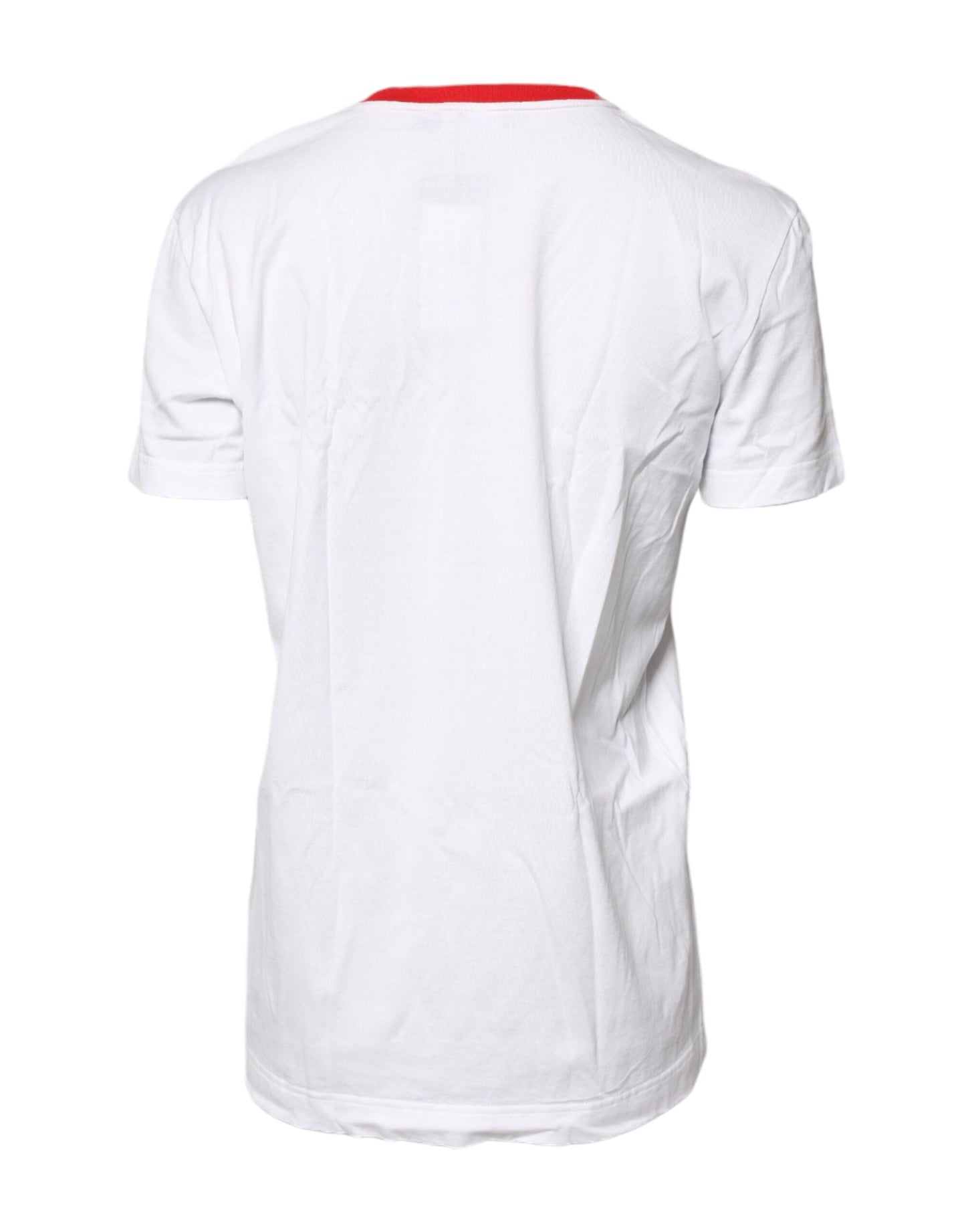 T-shirt Dolce & Gabbana en coton blanc à col rond et imprimé graphique