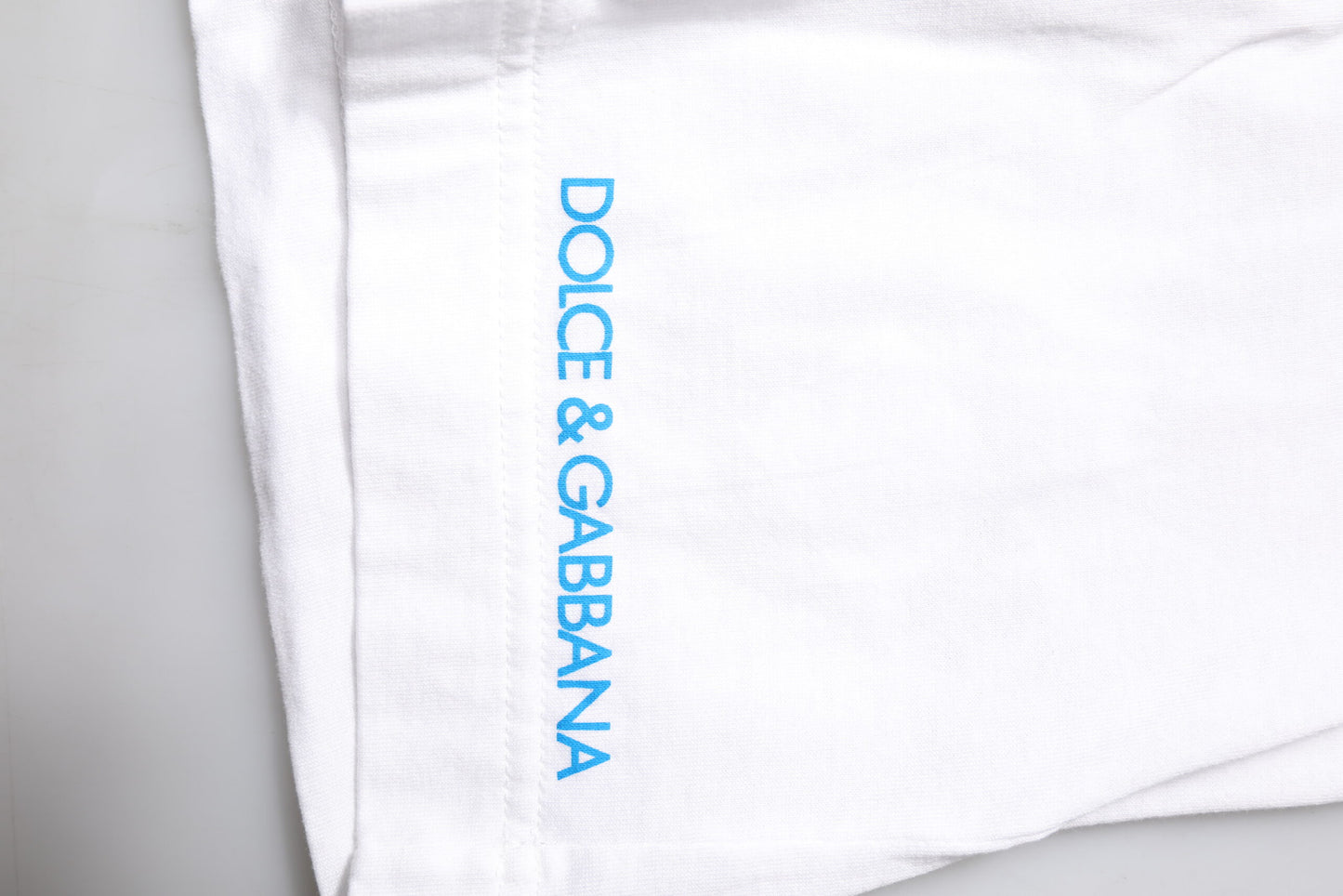 T-shirt Dolce & Gabbana en coton blanc à col rond et imprimé graphique