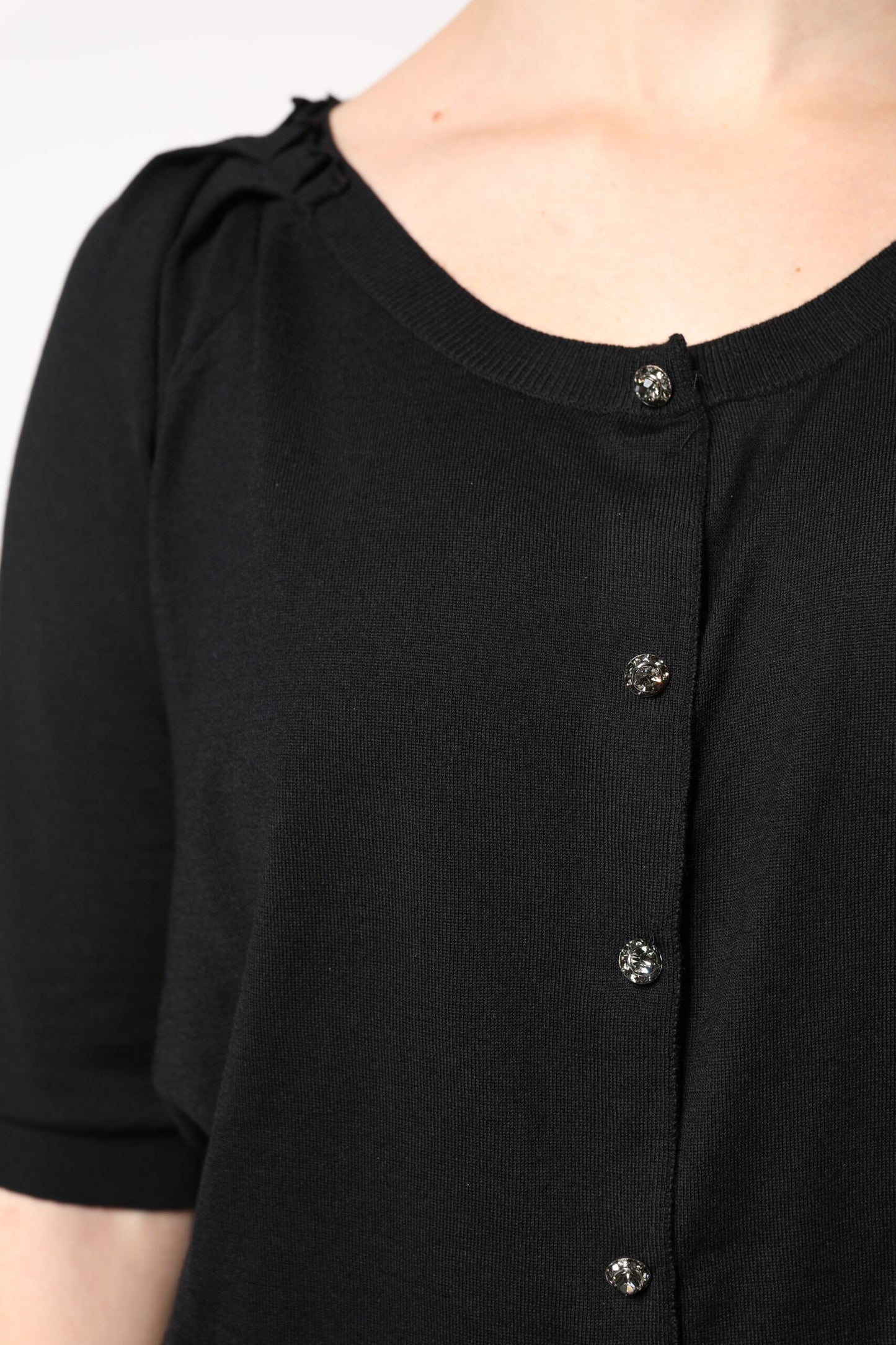 Chemisier Dolce & Gabbana noir à manches courtes et boutons
