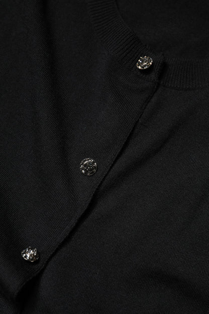 Chemisier Dolce & Gabbana noir à manches courtes et boutons