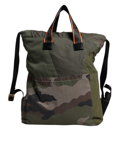 Sac à dos Rucksack patchwork vert militaire Dolce & Gabbana