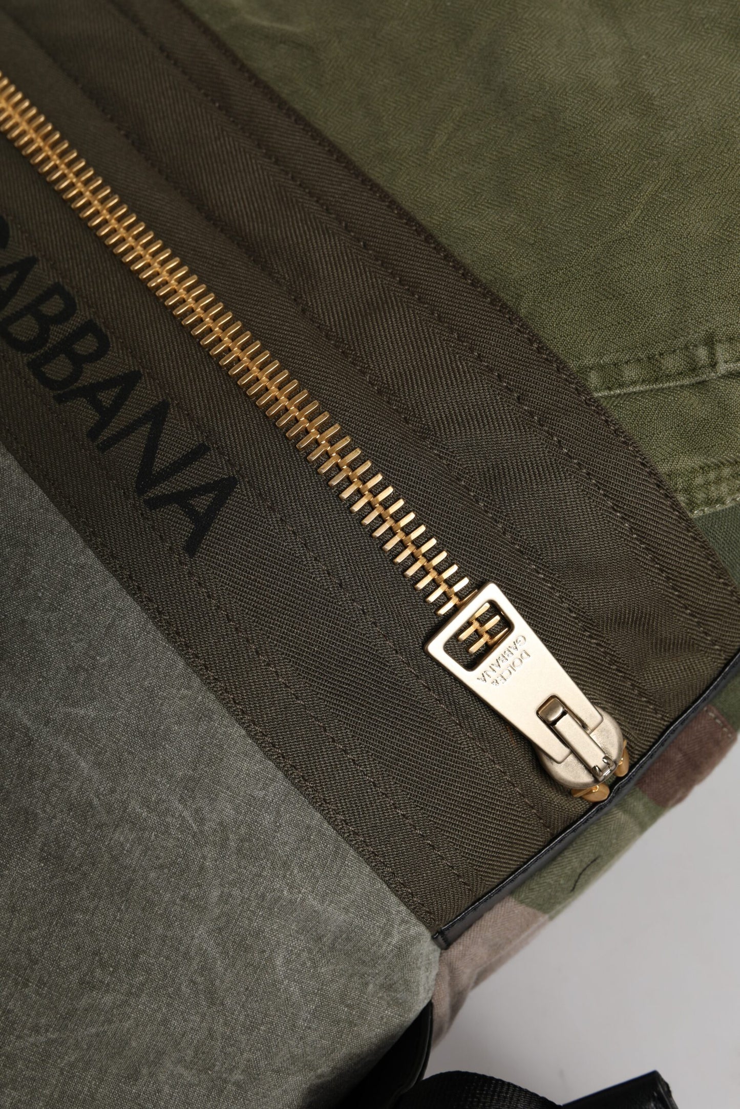 Sac à dos Rucksack patchwork vert militaire Dolce & Gabbana