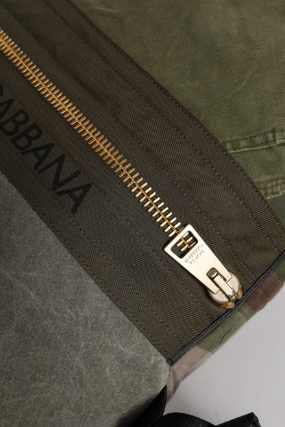Sac à dos Rucksack patchwork vert militaire Dolce & Gabbana