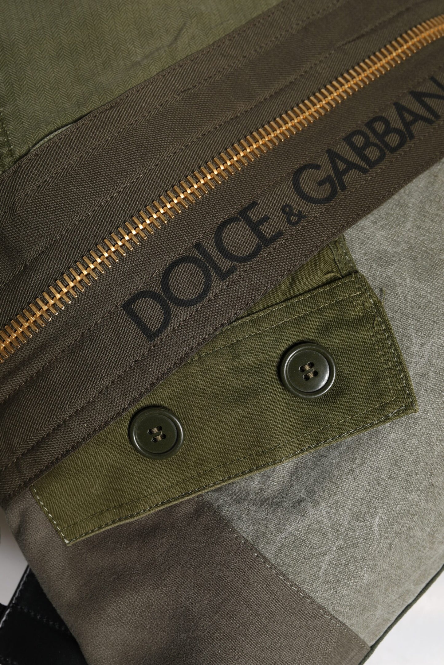 Sac à dos Rucksack patchwork vert militaire Dolce & Gabbana