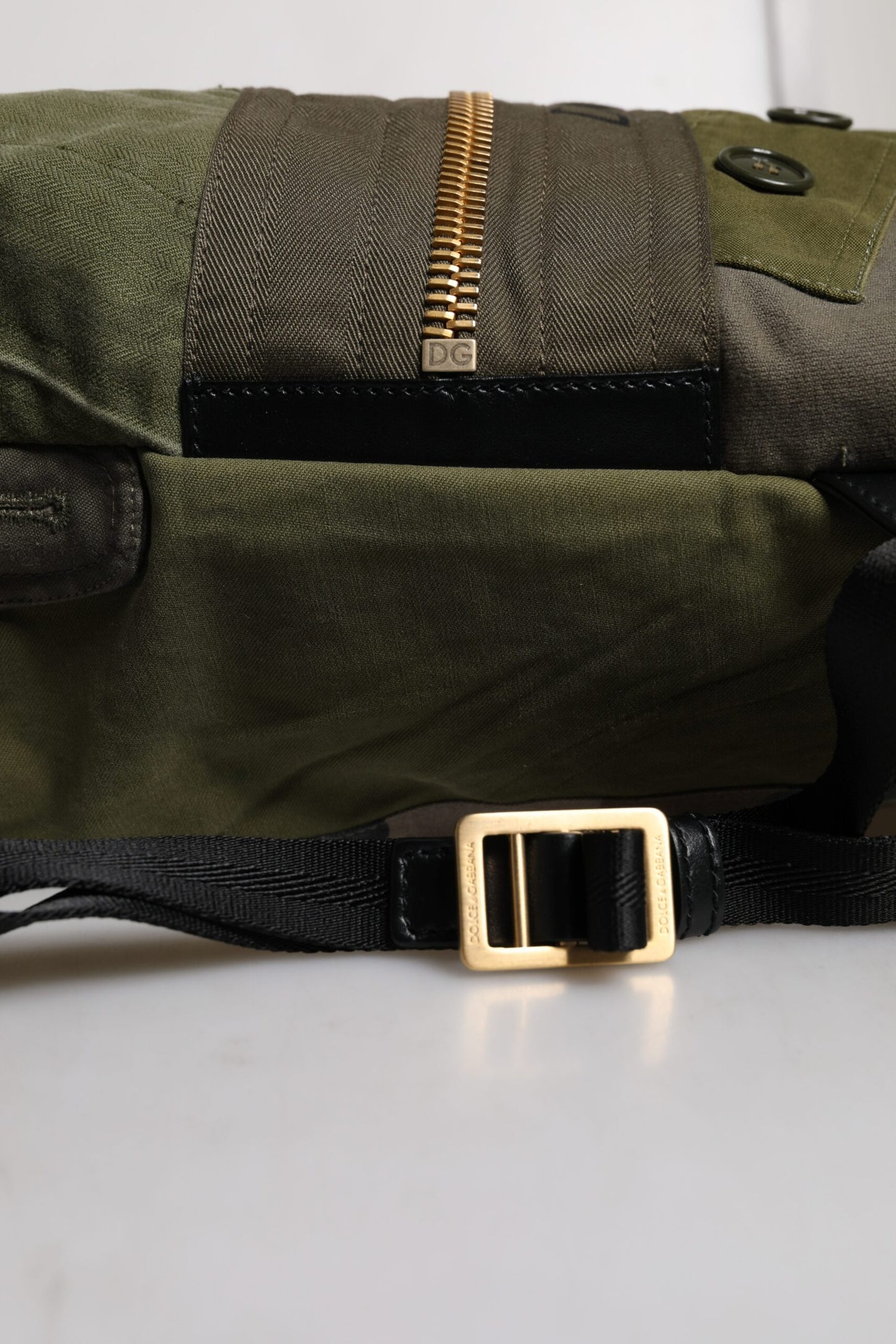 Sac à dos Rucksack patchwork vert militaire Dolce & Gabbana