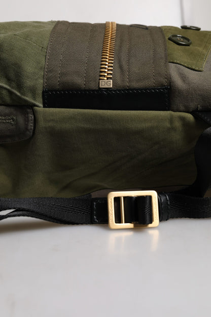Sac à dos Rucksack patchwork vert militaire Dolce & Gabbana
