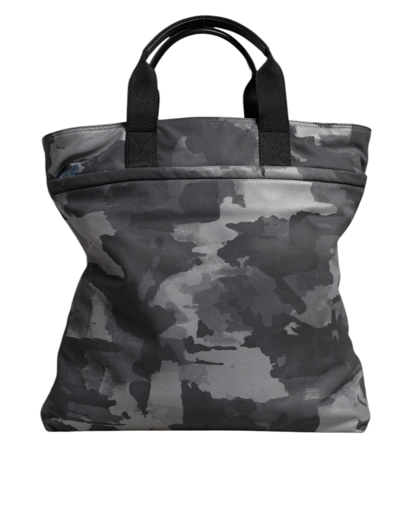 Bolso tote Dolce & Gabbana de algodón gris camuflaje con múltiples compartimentos