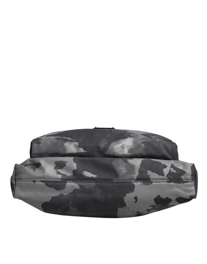 Bolso tote Dolce & Gabbana de algodón gris camuflaje con múltiples compartimentos