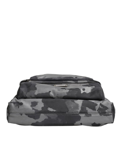 Dolce & Gabbana Black Camouflage Shoulder Strap Logo Plaque Bag