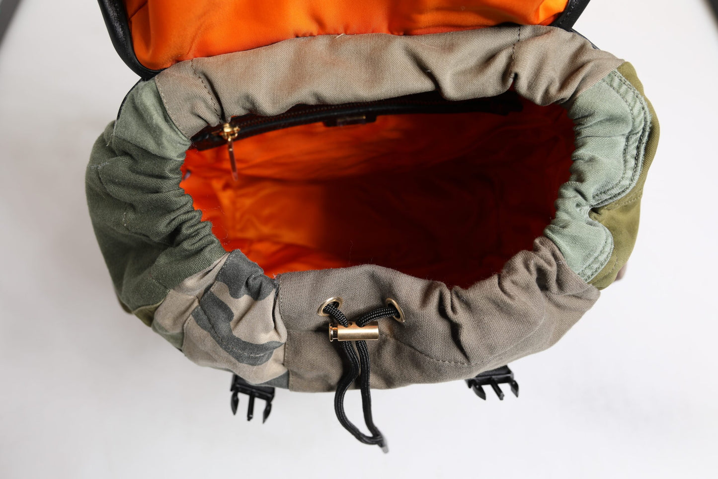 Sac à dos de voyage Dolce & Gabbana vert militaire patchwork