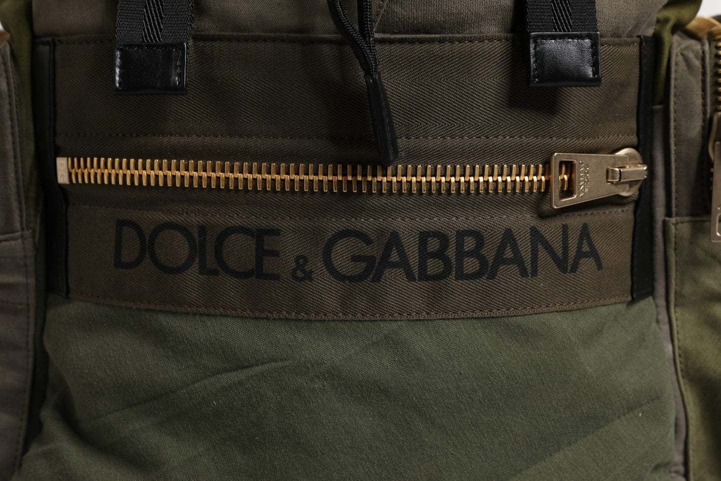 Sac à dos de voyage Dolce & Gabbana vert militaire patchwork