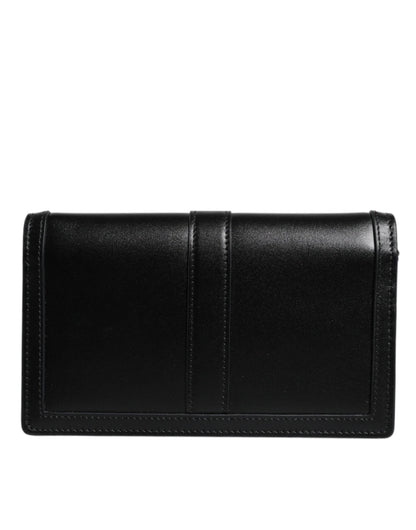 Versace Black Calfskin Leather Chain Strap Shoulder Crossbody Bag