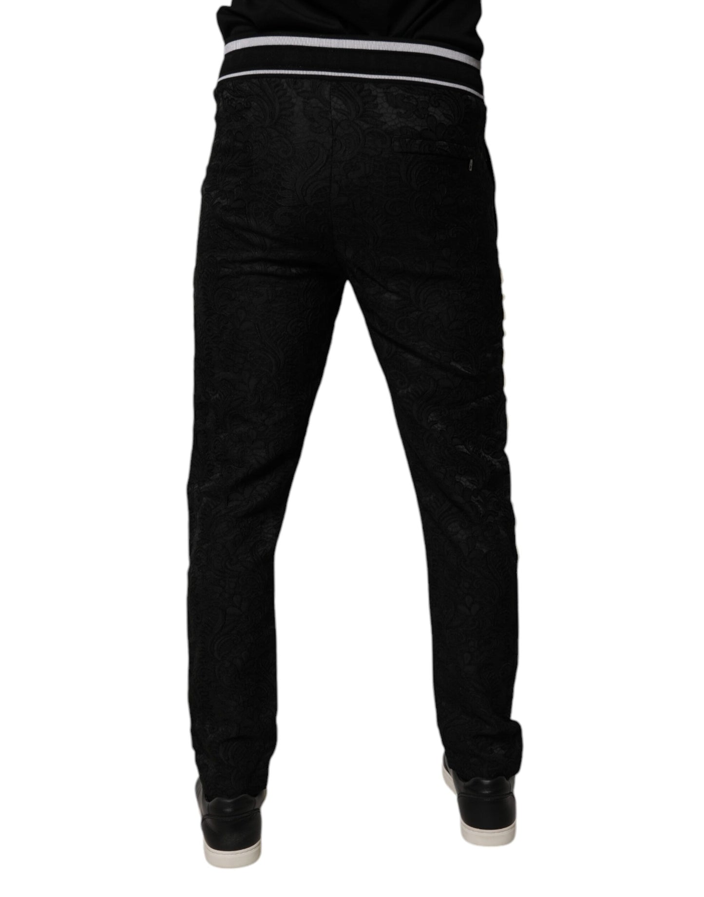Pantalón de chándal Dolce & Gabbana negro de hombre de talle medio