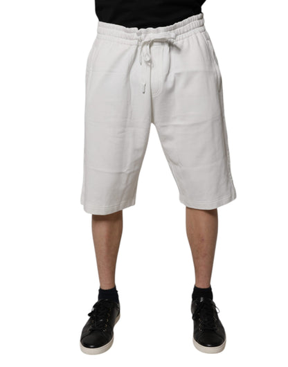 Dolce & Gabbana Coton Blanc Homme Bermuda Shorts