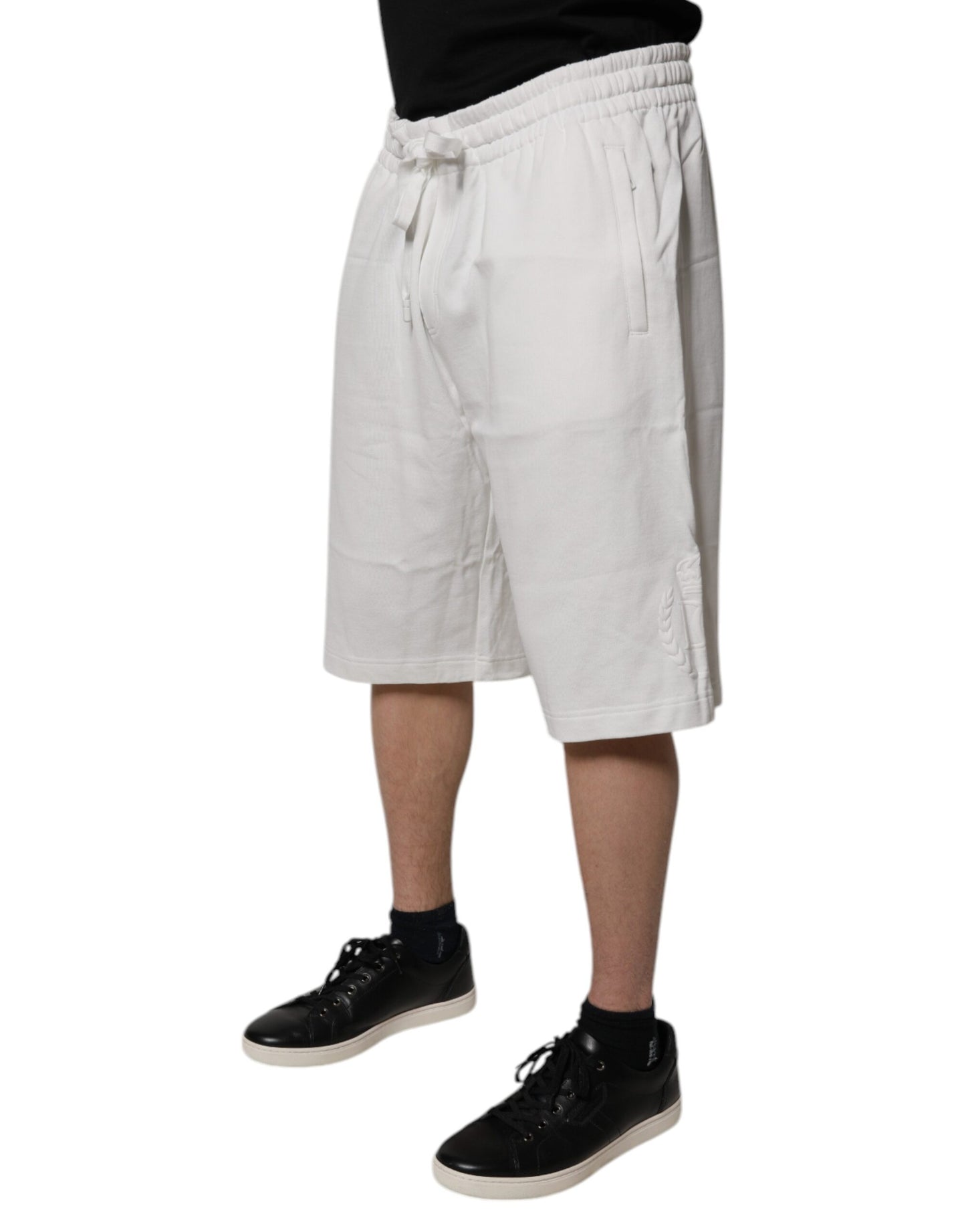 Dolce & Gabbana Coton Blanc Homme Bermuda Shorts